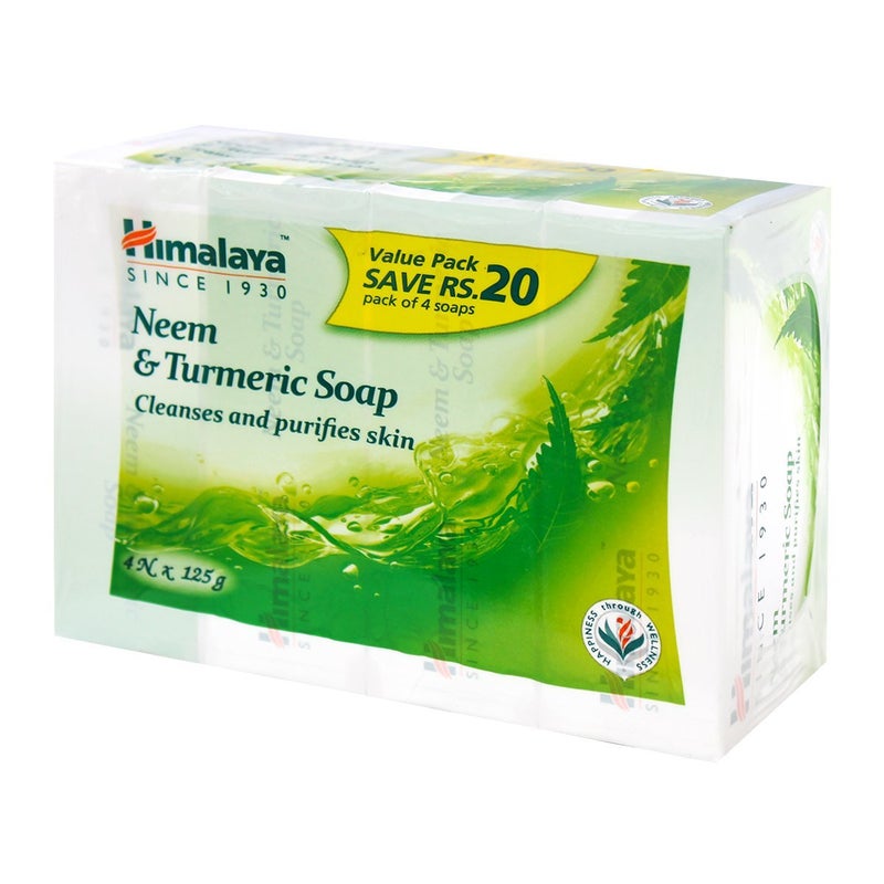 Himalaya Herbals Neem And Turmeric Soap 125G Pack Of 6 Herbals Neem And Turmeric Soap 125Gm Pack Of 4 With Value Pack Combo - Image 5