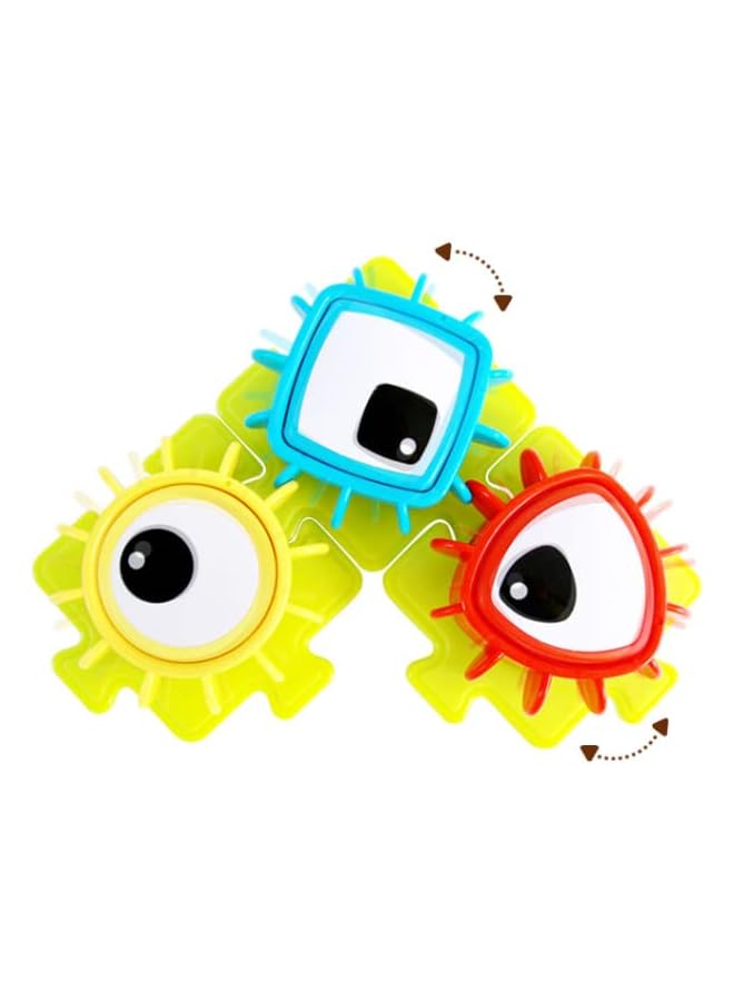 IAF of 3 Bath Gears - Three Colour Attachable Bath Gears With Eyes In The Middle That Spin - Image 1