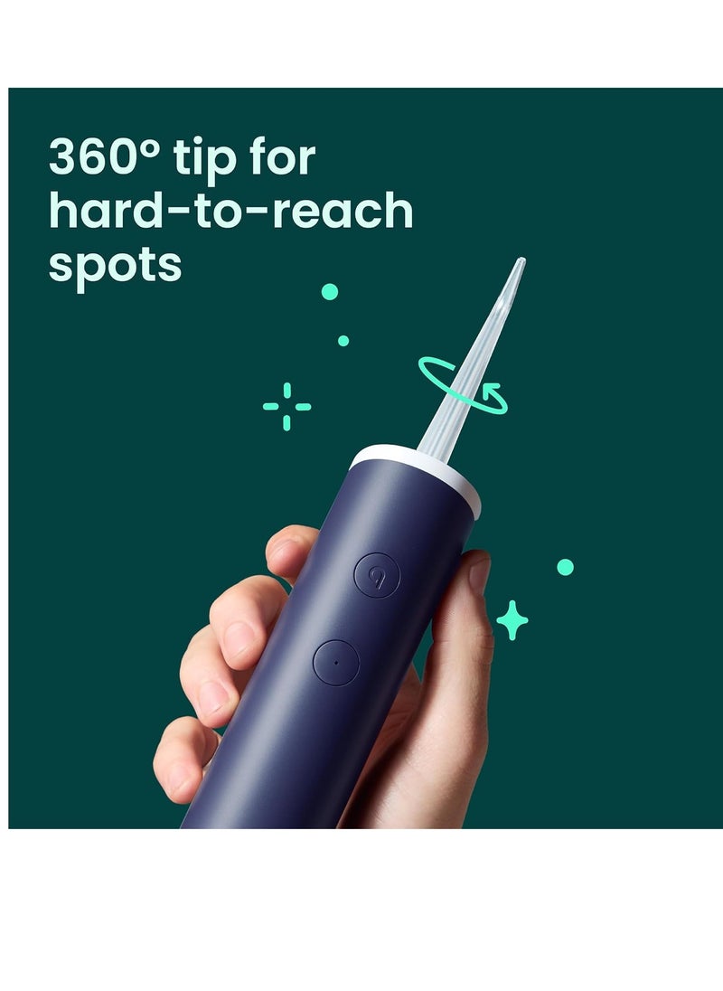 quip - quip Water Flosser with Replacement Tip - Cordless Water Flosser with Adjustable Pressure - Teeth Cleaner Pick with 360 Degree Rotating Replaceable Tip, Rechargeable Water Dental Pick - Midnight Blue - Image 1