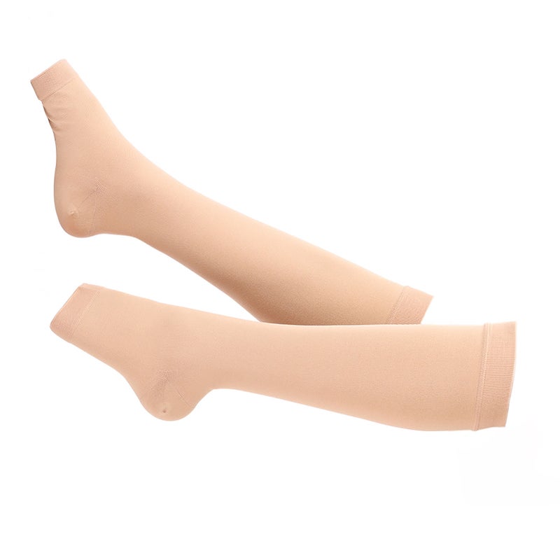 Calf Compression Sleeves Breathable Mid Calf Toeless Socks for Running Sports Fitness - Image 5