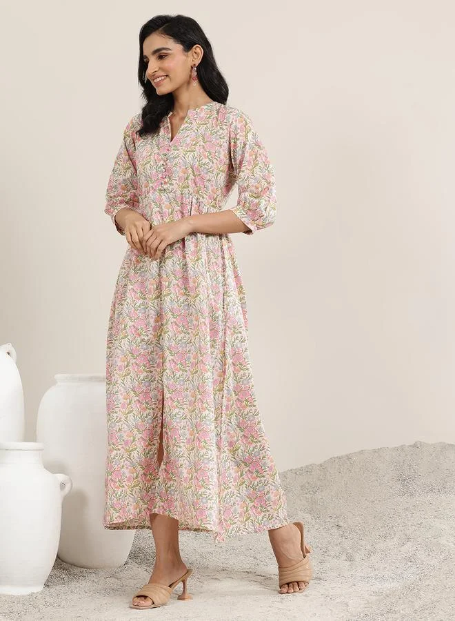 لباس Pink Silk Blend A-Line Dress