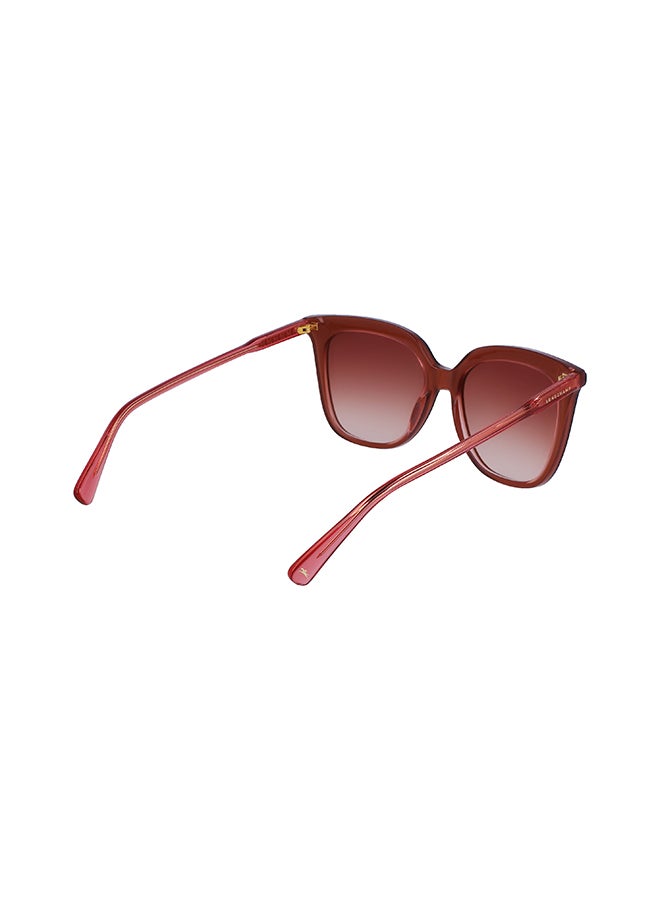 Longchamp نظارة شمسية مستطيلة للحماية من الأشعة فوق البنفسجية للنساء - LO728S-207-5316 - مقاس العدسة: 53 ملم  - Image 5