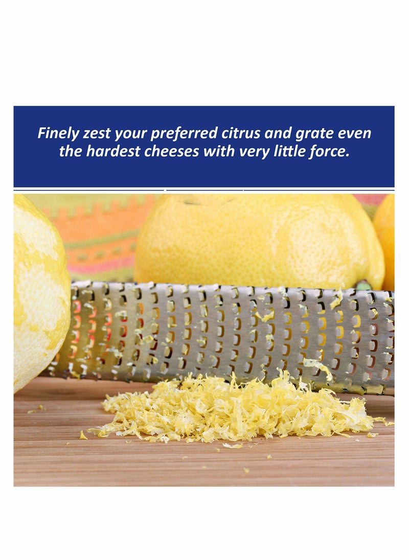NIBEMINENT Lemon Zester, Cheese Grater, Premium Citrus Kitchen Grater for Parmesan, Chocolate, Fruits, Vegetables, Ginger, Garlic, Nutmeg, Stainless Steel  - Image 5