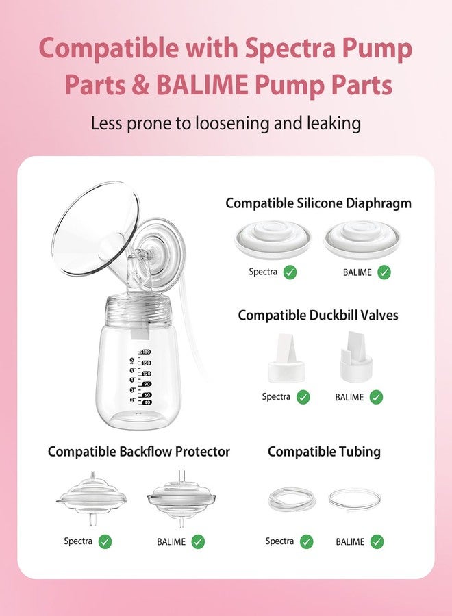 BALIME Pump Parts Compatible with Spectra S1/S2/9 Plus, Not Original Accessories, 6PCS Duckbill Valves and 6PCS Silicone Membrane - Image 3