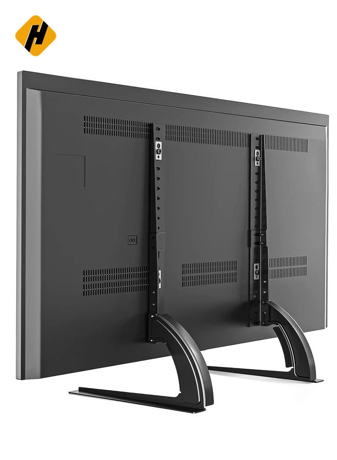 HuHa 5Rcom TV Stand Mount, Universal TV Stand Tabletop for 22 to 65 inch Plasma LCD LED Flat Screen TVs, TV Legs, Holds up to 88lbs, Max VESA 800 x 500mm, Height Adjustable TV Base, TV Stand  - Image 1