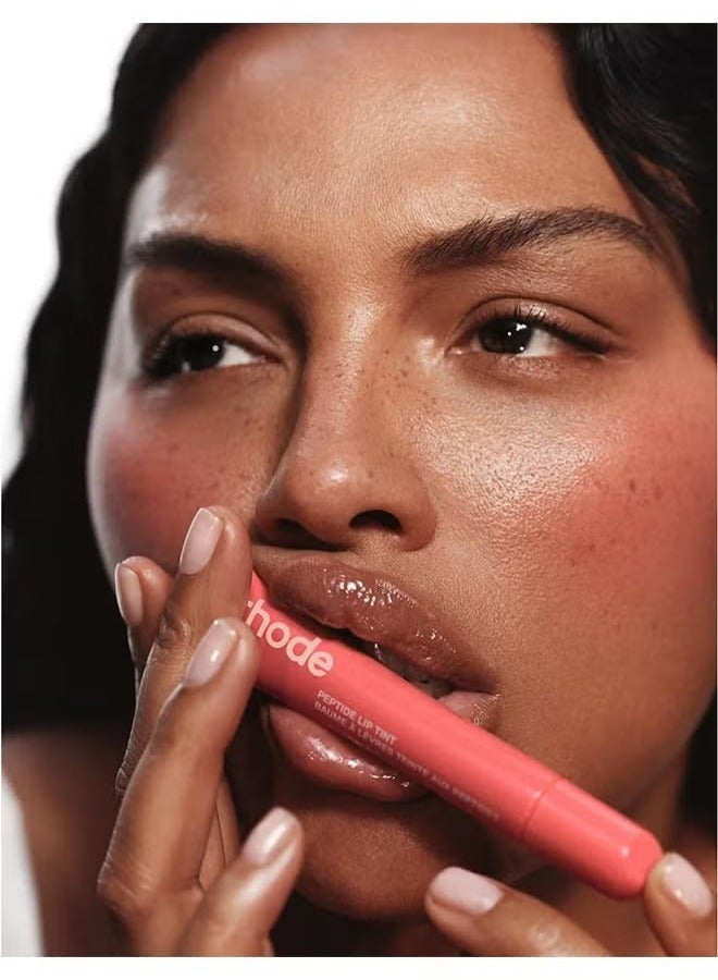 rhode Peptide Lip Tint, Lip Gloss Lip Balm Moisturizes Lips, Tinted Lipstick, Helps Lock Moisture for Fuller & Softer Lips 10ml (Peach Pit) - Image 3