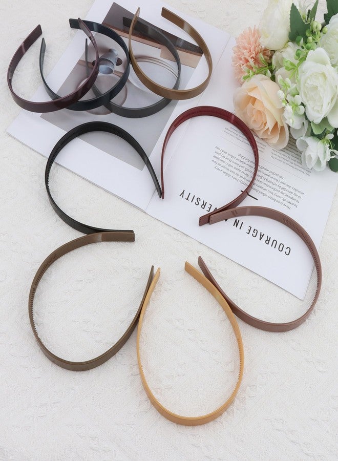 Exacoo 9PCS Plastic Thin Headbands for Women Non Slip Head Bands for Women's Hair Headband for Washing Face Glitter Diademas Para Mujer De Moda Hair Accessories for Girls Men Sports Party Favors - Image 2