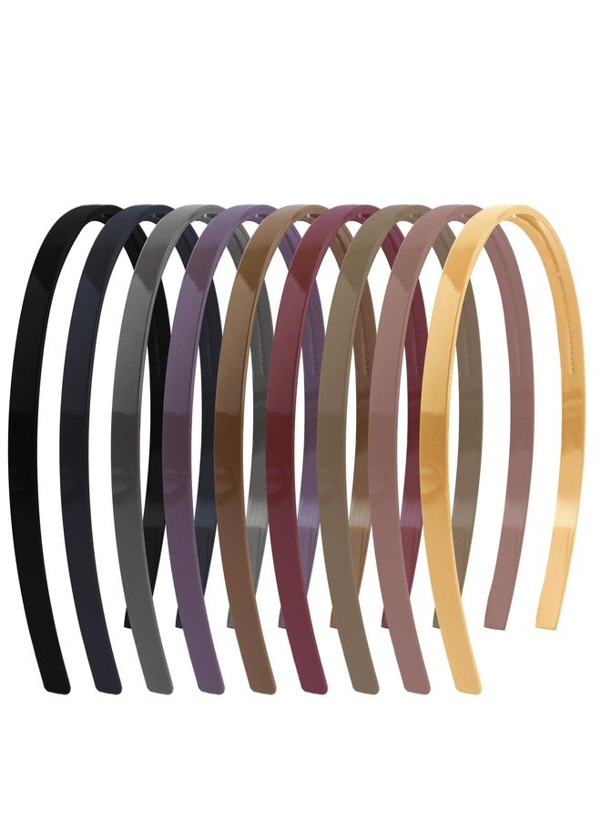 Exacoo 9PCS Plastic Thin Headbands for Women Non Slip Head Bands for Women's Hair Headband for Washing Face Glitter Diademas Para Mujer De Moda Hair Accessories for Girls Men Sports Party Favors - Image 1