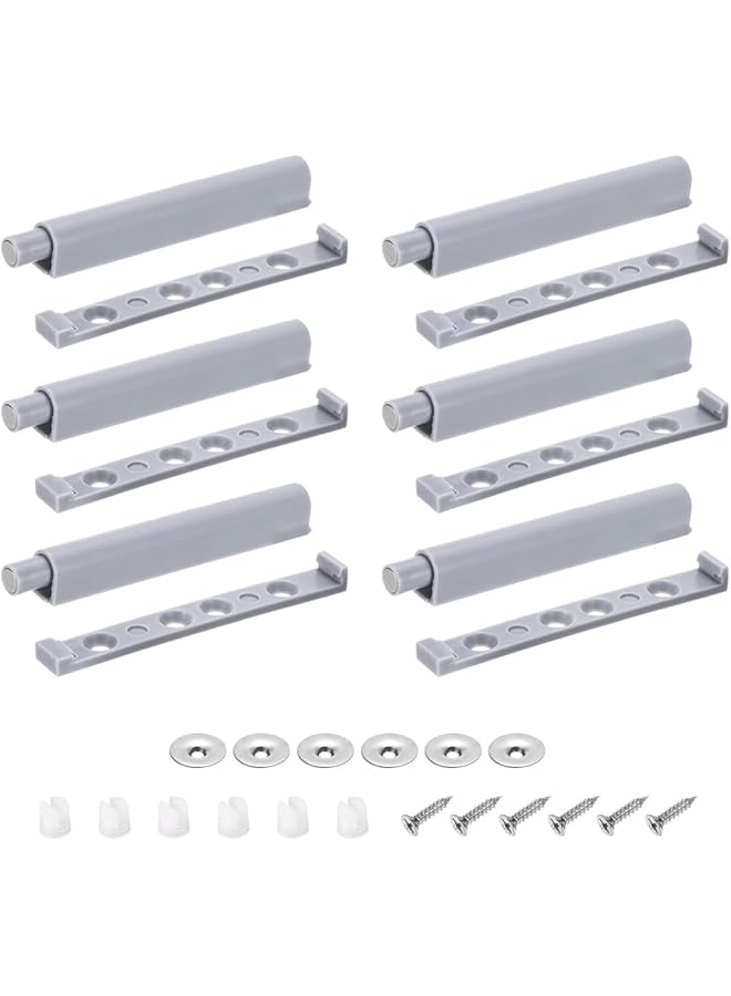 S-TOP Push to Open Door Latches,6PCS Push Open Cabinet Hardware Heavy Duty Magnetic Push Latch for Hidden Door Closure Drawer Plastic Damper Buffer Push for Kitchen Hardware Push Release Latch - Image 1