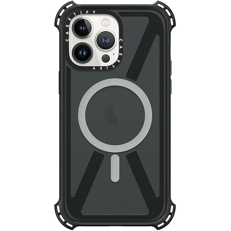 Casetify Bounce iPhone 14 Pro Max Case 【6X Military Grade Drop Tested / 21.3ft Drop Protection/Compatible with Magsafe】 - Triple Black