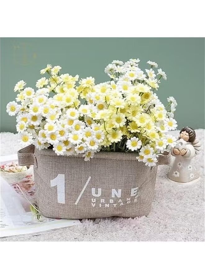 Artificial Fake Flowers, 6 Bundles White Daisy Fake Flowers Outdoor UV Resistant Artificial Daisies for Home Window DIY Garden Planter Wedding Farmhouse Indoor Outside Decorations - Image 4
