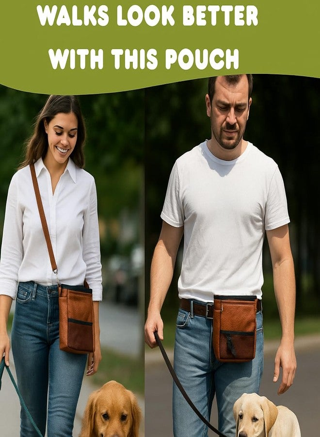 OtterPets Large Dog Treat Pouch PU Leather with Clicker, Magnetic Clasp, Fits All Phones, 4 Cups, Hands-Free Pouches for Dog Training Treat Pouch, Built in Poop Bag Holder - Image 5