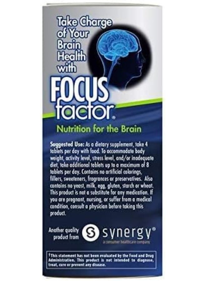 Focus Factor Brain Supplement Multivitamin Improve Memory And Clarity Boost Concentration Neuro Energy Learning Reasoning For Men And Women 180 Tablets - Image 2