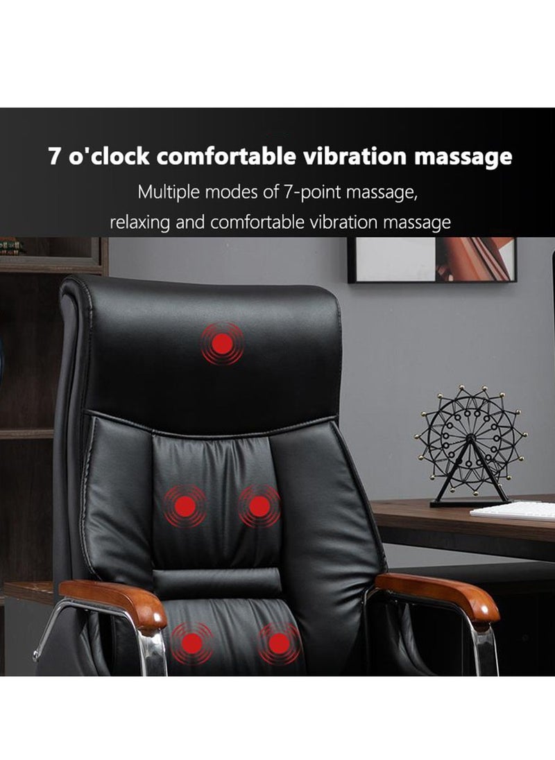 Arabest - Office Chair Executive Office Chair Desk Chair Computer Chair with Ergonomic Support Tilting Function Upholstered in Bonded Leather Black - Image 1