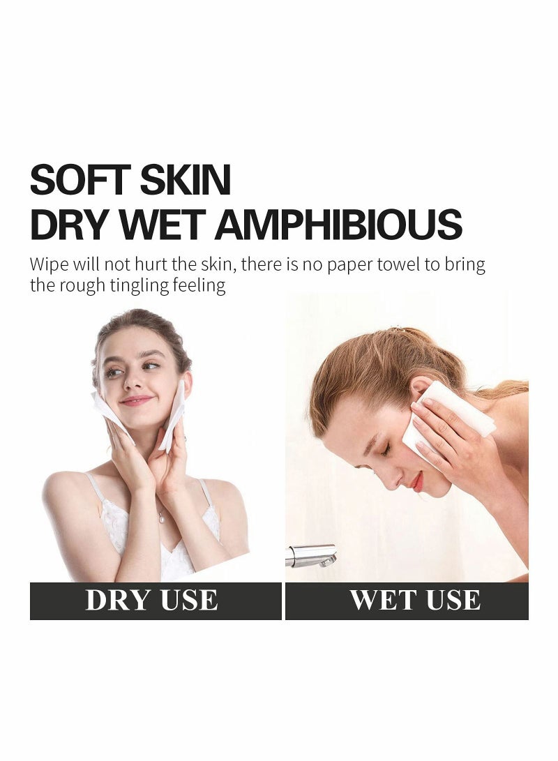 SYOSI Deeply Cleansing Disposable Face Towel Cotton Tissue Cotton Facial Dry Wipes 60 Count for Skin Care Wipes Face Wipes and Facial Cleansing - Image 3