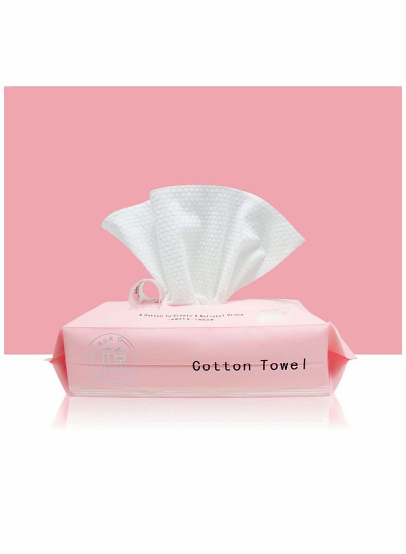 SYOSI Deeply Cleansing Disposable Face Towel Cotton Tissue Cotton Facial Dry Wipes 60 Count for Skin Care Wipes Face Wipes and Facial Cleansing - Image 1
