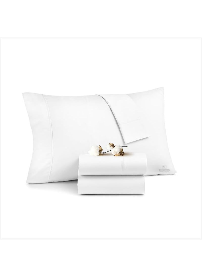 SGI bedding SGI Bedding 1000 TC Egyptian Cotton Queen Pillowcase  White 20x30inch 