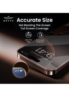 Brave Privacy Screen Protector for iPhone 16 Pro Max 6.9 inch, Full Coverage, Spy Protection & Privacy, Face ID Compatible, 9H Hardness Tempered Glass for Durability, Fingerprint, Scratch & Shatter Resistant, Bubble-Free Application, Easy Installation with Alignment Frame, Case Compatible, High Clarity for Enhanced Security  - Image 5