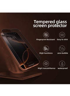 Brave Privacy Screen Protector for iPhone 16 Pro Max 6.9 inch, Full Coverage, Spy Protection & Privacy, Face ID Compatible, 9H Hardness Tempered Glass for Durability, Fingerprint, Scratch & Shatter Resistant, Bubble-Free Application, Easy Installation with Alignment Frame, Case Compatible, High Clarity for Enhanced Security  - Image 3