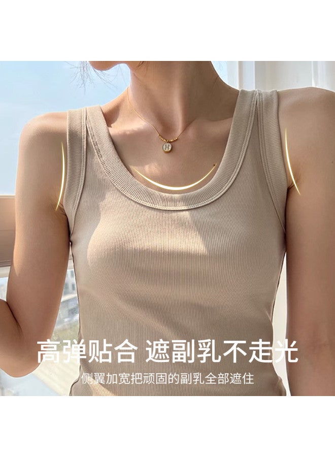 LANG SHA Women'S High Elasticity Slimming Ribbed Camisole With Side Coverage, For Layering Or Outer Wear - Image 5