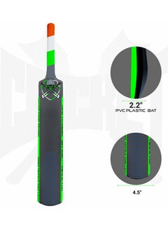 Jaspo Cric-Holic Senior Plastic Cricket Full Size Bat (34” X 4.5” Inch) For All Age Group With Soft Cricket Ball Combo  - Image 4