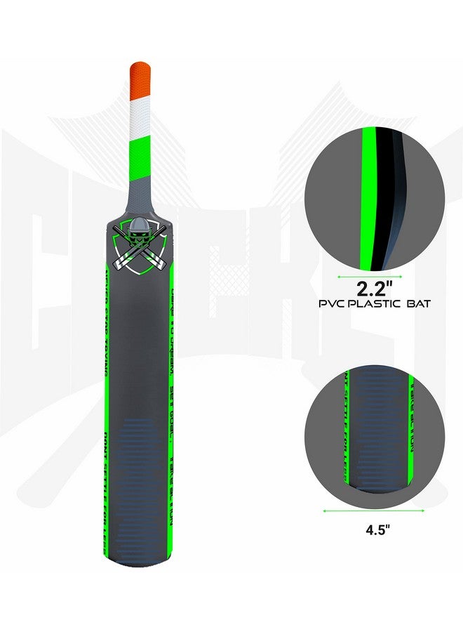 Jaspo Cric-Holic Senior Plastic Cricket Full Size Bat (34” X 4.5” Inch) For All Age Group With Soft Cricket Ball Combo - Image 4
