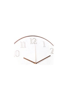 ماركة غير محددة white and rose gold wall clock decorative round no glass elegent clock analoge display battery operated for homes and offices 30Cm - CK2  - Image 3