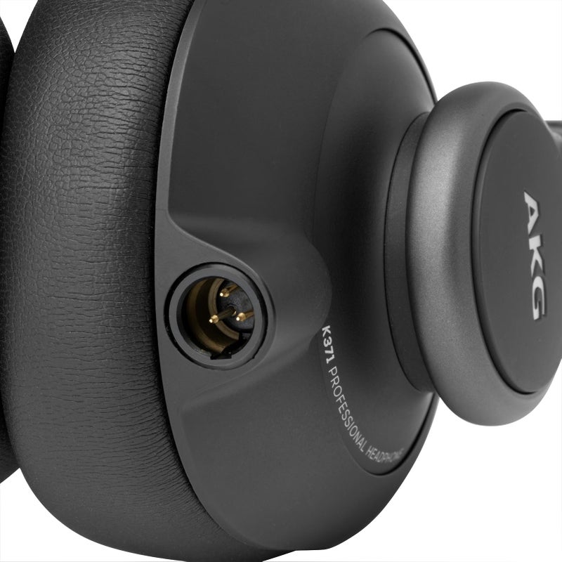 AKG Pro Audio K371 Wired Over-Ear, Closed-Back, Foldable Professional Recording Studio Headphones, Studio Monitor Mixing, Podcast, DJ Stereo Headsets, Black - Image 5