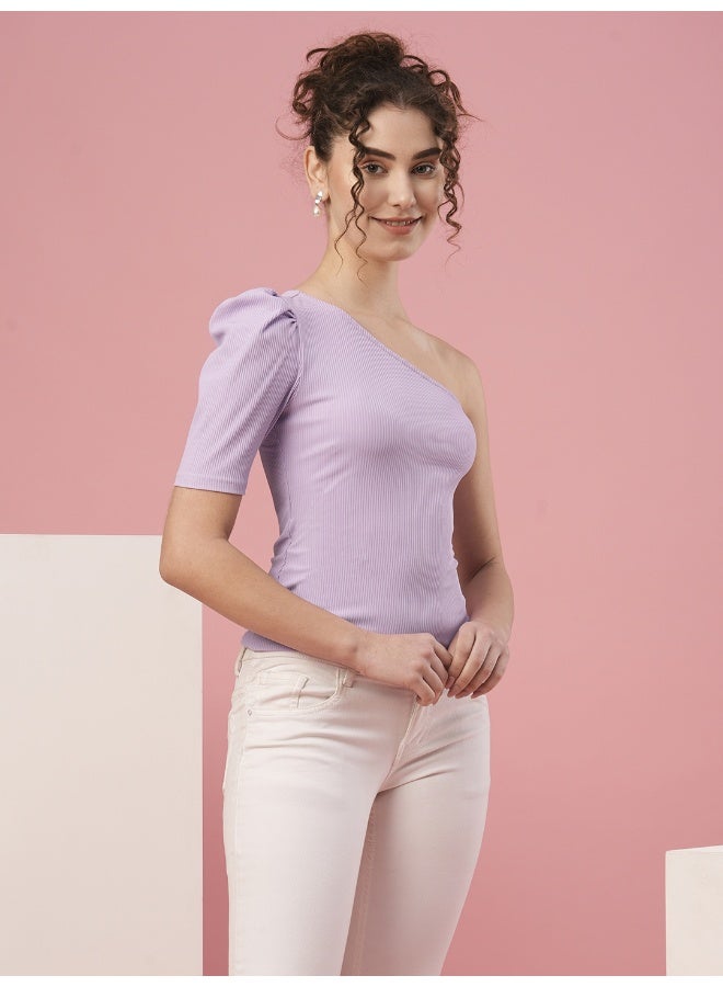 globus Globus Women One Shoulder Fitted Cotton Top  - Image 2