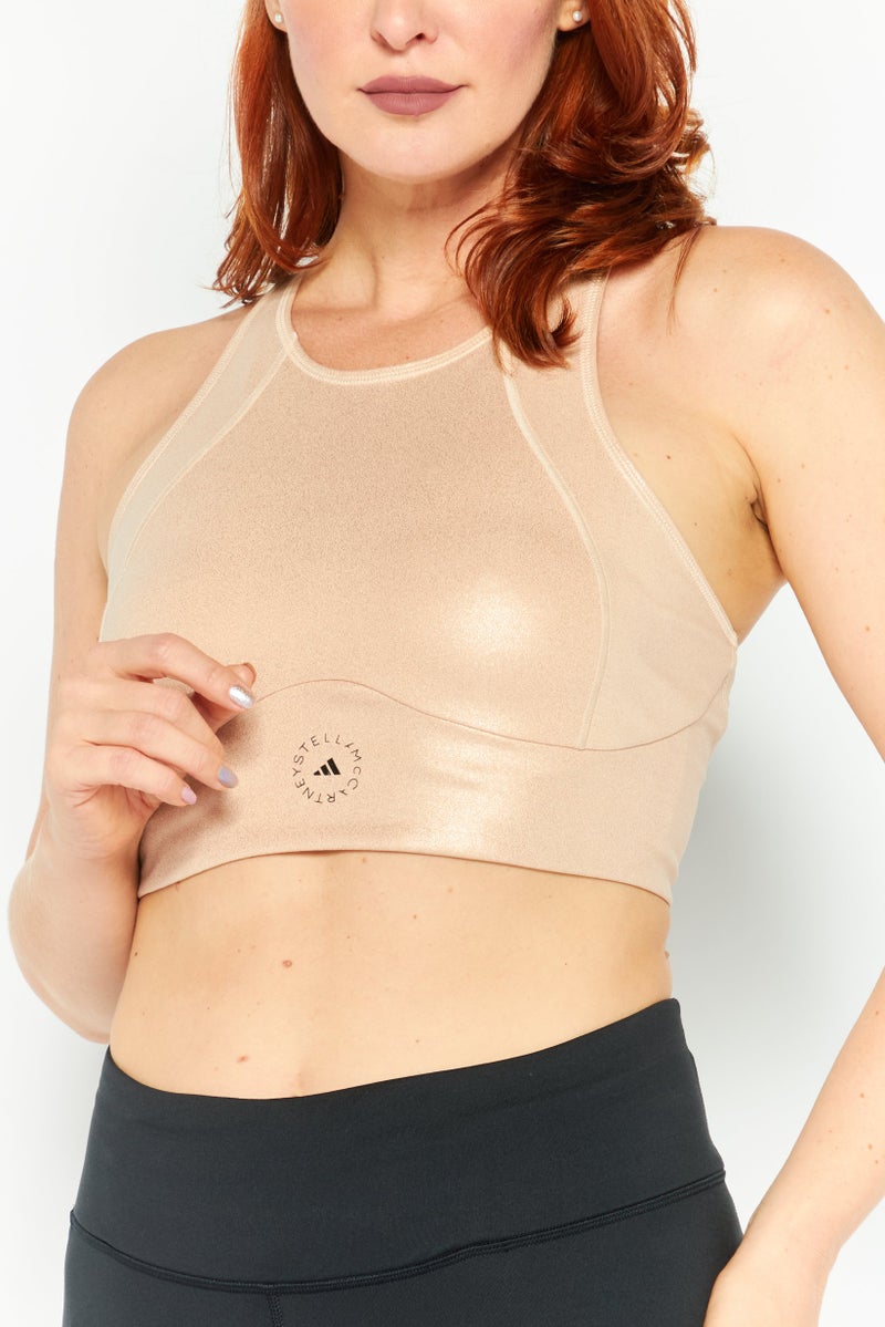 Adidas by Stella McCartney Women Non Padded Training Sports Bra, Rose Gold - Image 3