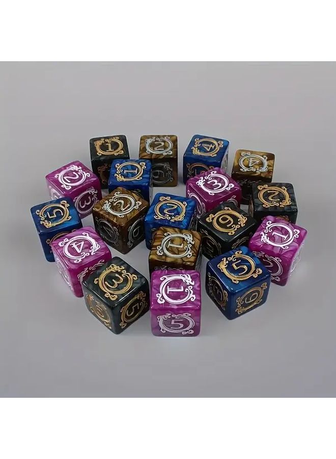 Dragon Dice Set 6 Dragon Pattern Pearl Black 10 Pieces For Role Playing Games MTG - Image 2