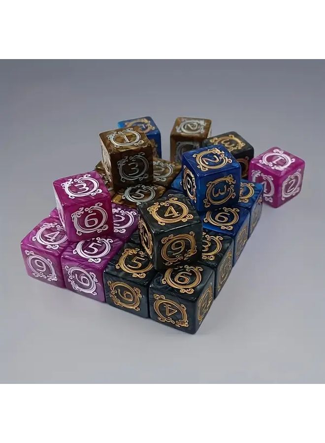 Dragon Dice Set 6 Dragon Pattern Pearl Black 10 Pieces For Role Playing Games MTG - Image 4