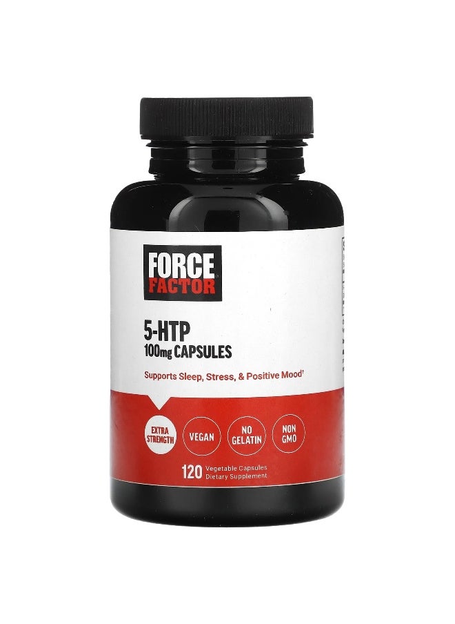 Force Factor Force Factor, 5-HTP, 100 mg, 120 Vegetable Capsules  - Image 1