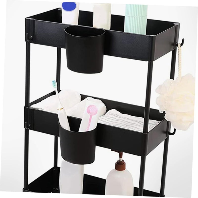 Healifty 10Pcs Space Saving Hanging Cup Holder for Rolling Carts Plastic Storage Buckets Versatile Organizing Baskets for Home and Salon Use - Image 5