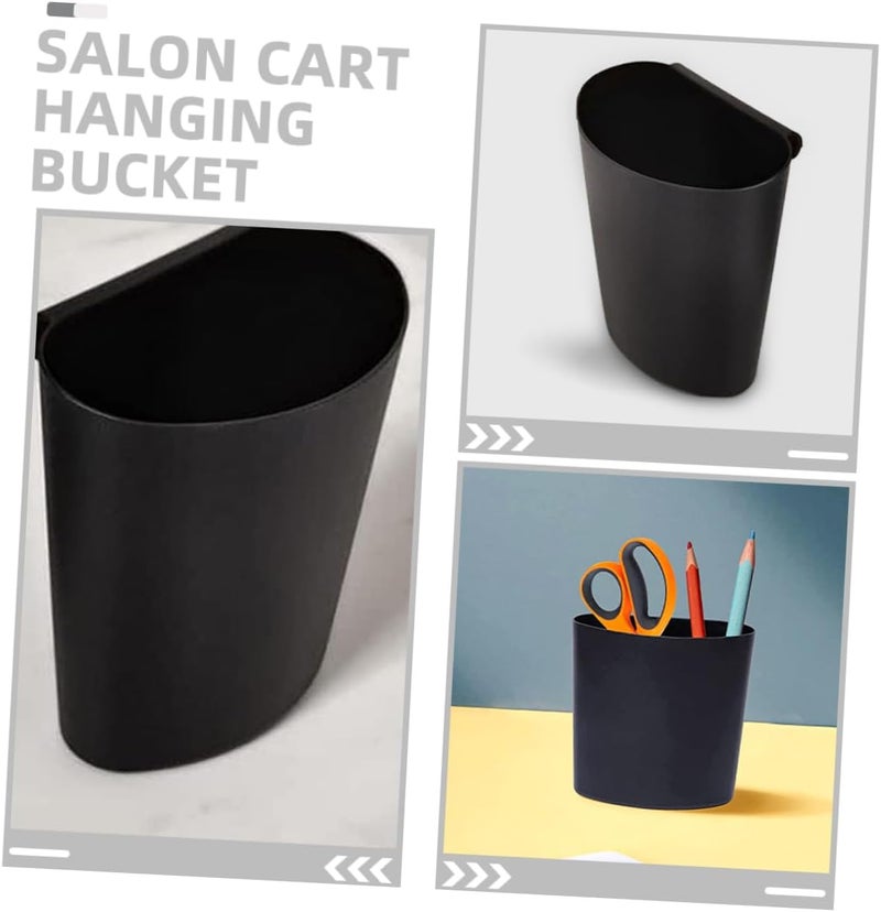 Healifty 10Pcs Space Saving Hanging Cup Holder for Rolling Carts Plastic Storage Buckets Versatile Organizing Baskets for Home and Salon Use - Image 4