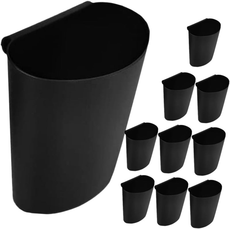 Healifty 10Pcs Space Saving Hanging Cup Holder for Rolling Carts Plastic Storage Buckets Versatile Organizing Baskets for Home and Salon Use - Image 1