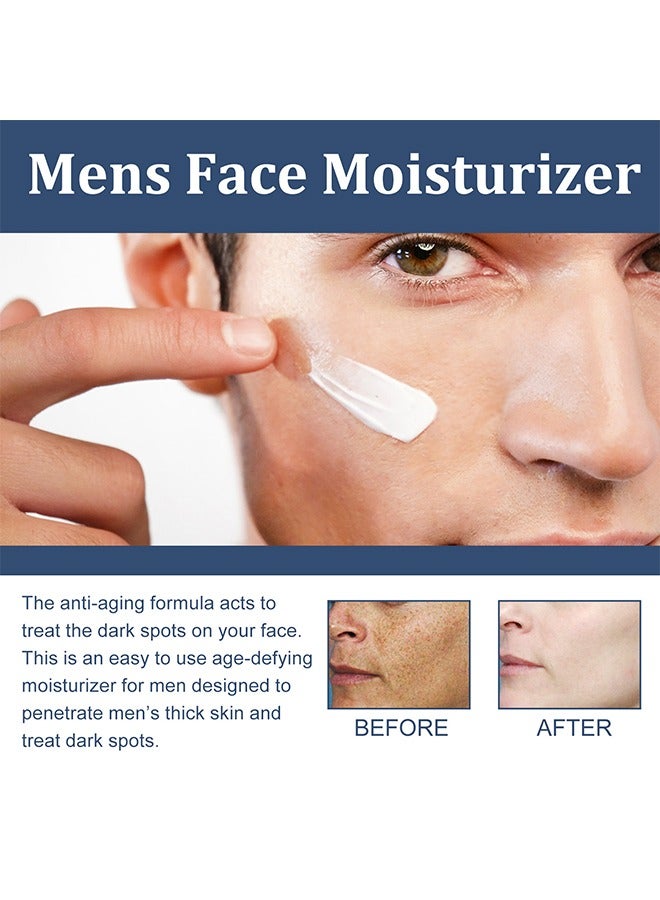 إيست مون كريم الوجه للعناية اليومية بتركيبة الرجال ، مرطب وجه رجالي 6 في 1 لأكياس تحت العين ، كريم الوجه المغذي للبشرة والتجاعيد للبقع الداكنة والخطوط الدقيقة وأقدام الغربان للعين 50 مل - Image 2
