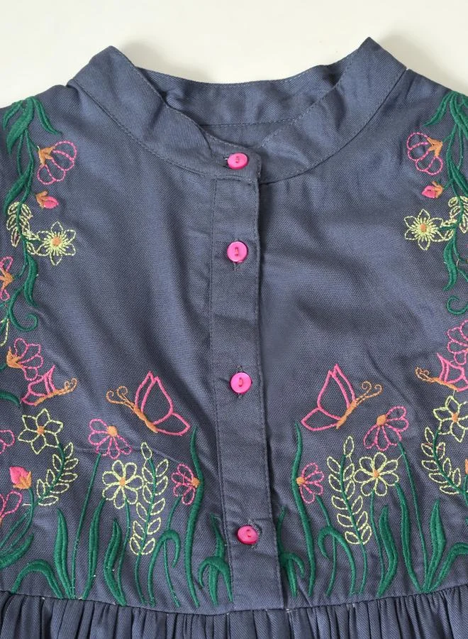 BELLA MODA Embroidered A-Line Dress