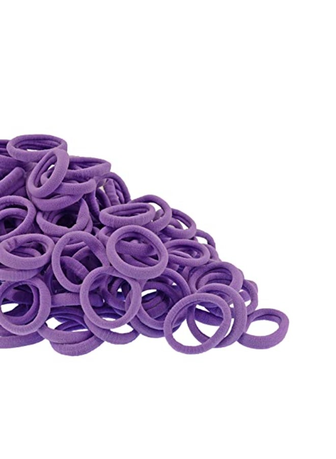 PIDOUDOU 100 Pack Seamless Hair Ties for Women Girls Ponytail Holders for Thick Hair purple - Image 3