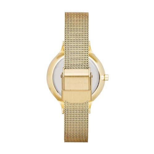 Skagen Women's Anita Lille Three-Hand Gold Stainless Steel Mesh Band Watch (Model: SKW2150) - Image 3