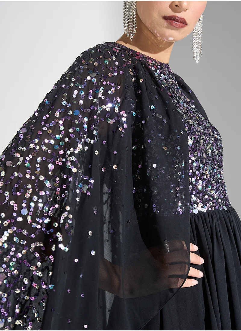 اميليا روز Sequin Chiffon Dress