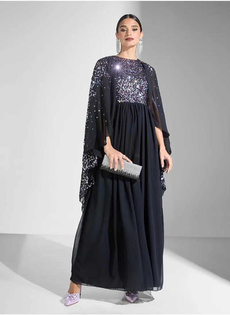 اميليا روز Sequin Chiffon Dress