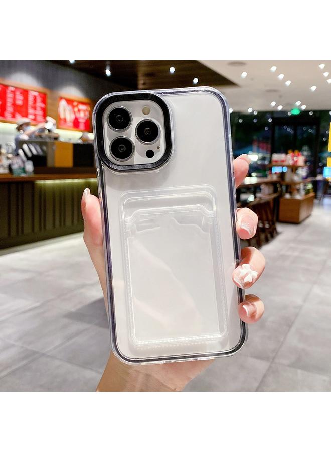 اس-توب جراب لهاتف iPhone 15 360 شفاف من البولي كربونات الهجينة TPU مع فتحة للبطاقات - Image 2