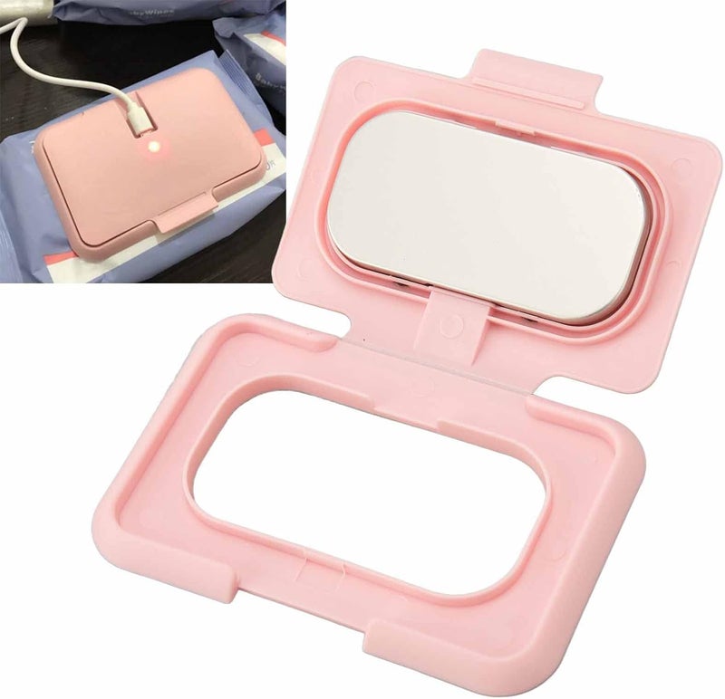 Betued USB Warms Baby Wipes Heating Box Baby Wipe WarmerPortable Baby Wipe Warmer for Travel Home Car Portable Diaper WipeWartable USB Wet Wipe Heater Baby - Image 1