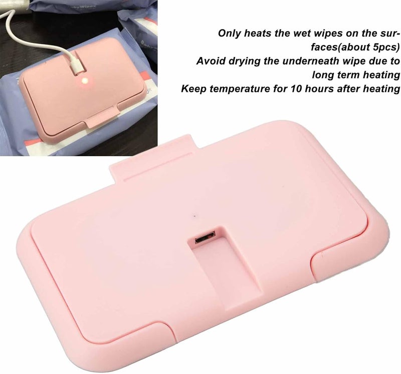 Betued USB Warms Baby Wipes Heating Box Baby Wipe WarmerPortable Baby Wipe Warmer for Travel Home Car Portable Diaper WipeWartable USB Wet Wipe Heater Baby - Image 4