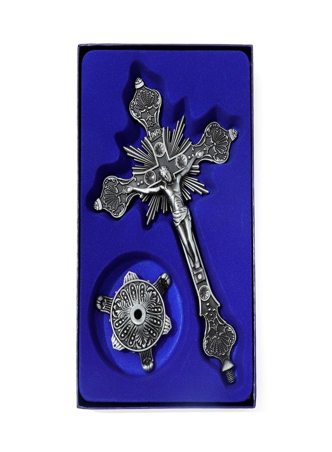 KOMI 9 Inch Metal Crucifix Catholic Decor Detachable Standing Cross Table Cross Home Decor Religious Present - Image 3