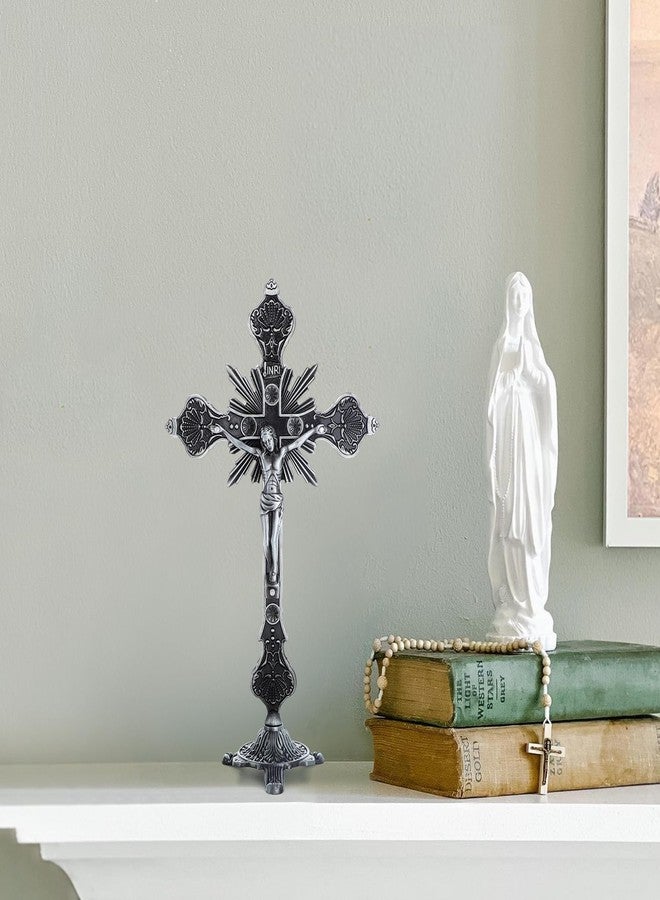 KOMI 9 Inch Metal Crucifix Catholic Decor Detachable Standing Cross Table Cross Home Decor Religious Present - Image 5