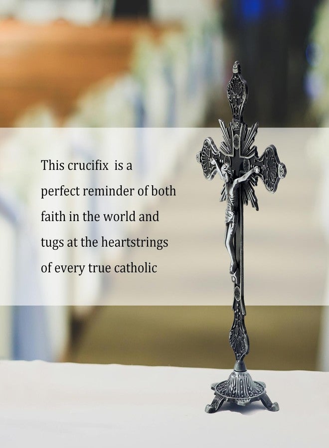KOMI 9 Inch Metal Crucifix Catholic Decor Detachable Standing Cross Table Cross Home Decor Religious Present - Image 4