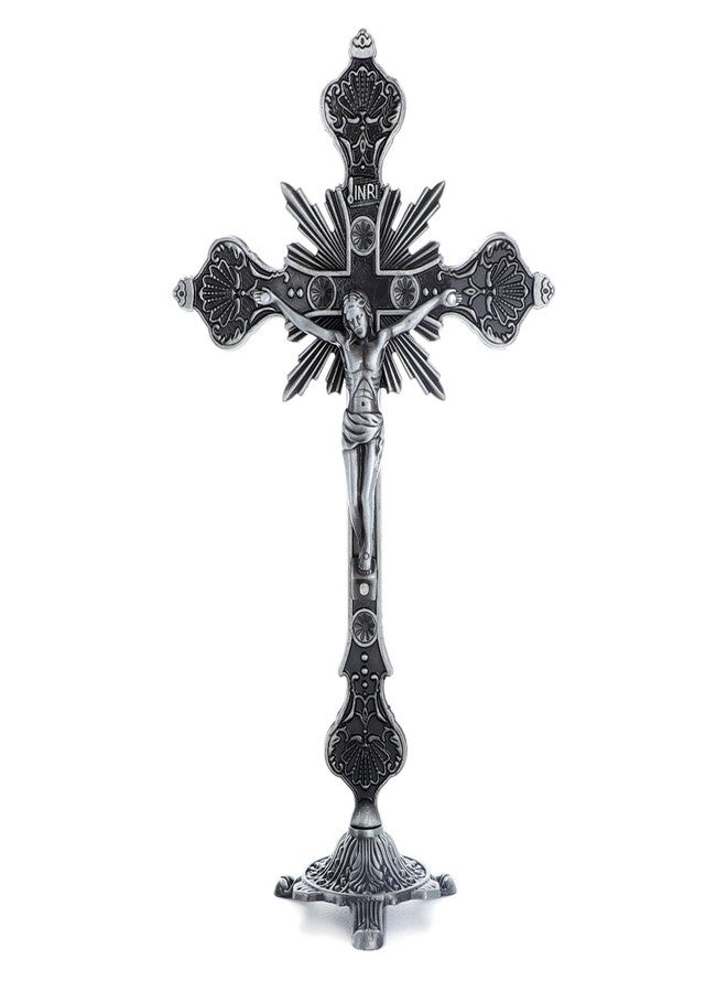 KOMI 9 Inch Metal Crucifix Catholic Decor Detachable Standing Cross Table Cross Home Decor Religious Present - Image 1