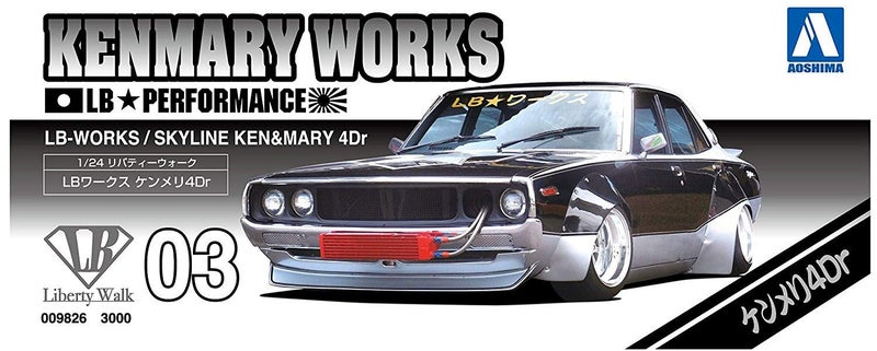 Aoshima LB Works Kenmary 4Dr 1:24 Scale Model Kit - Image 2